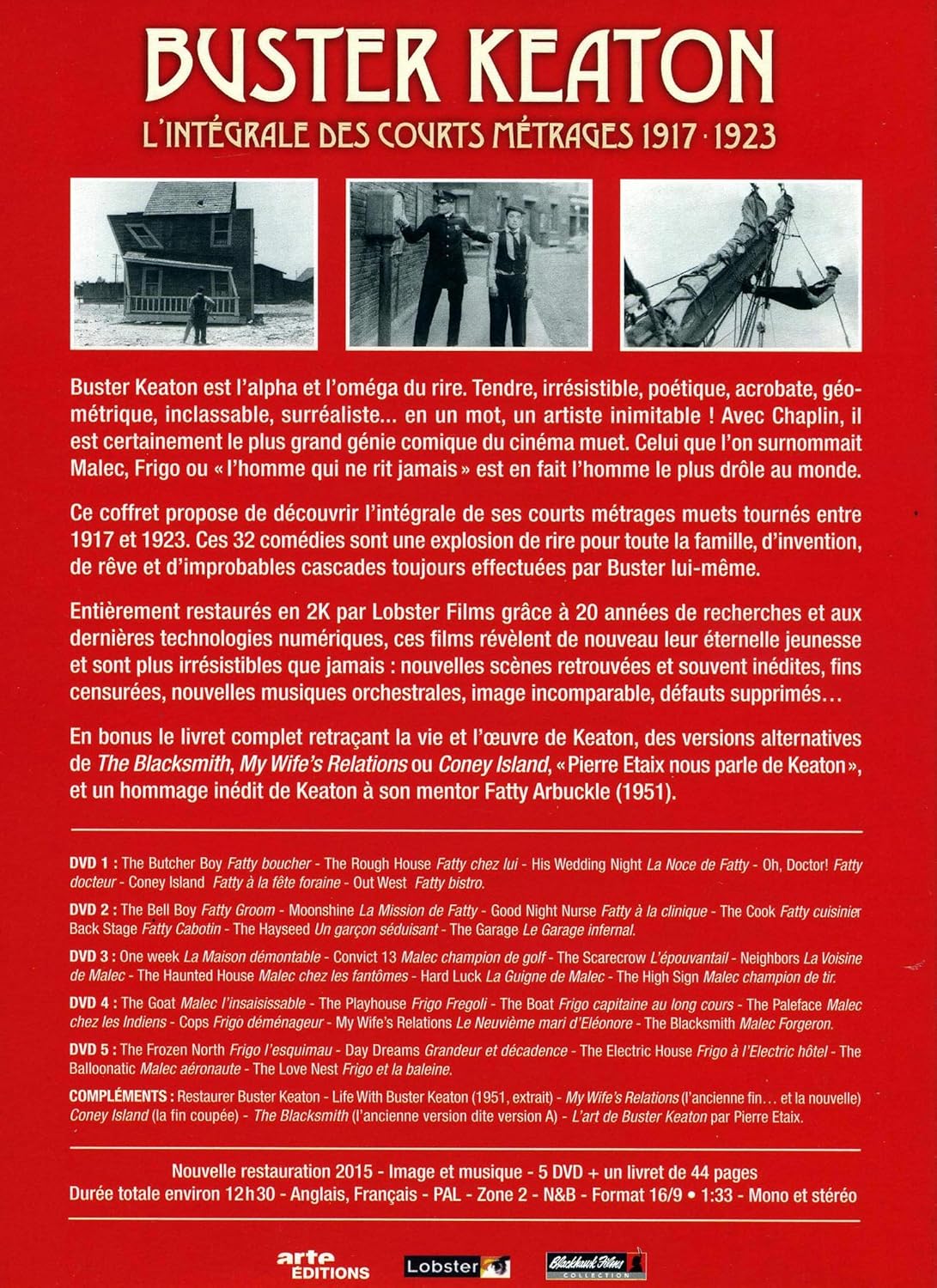 Coffret intégrale courts métrages keaton