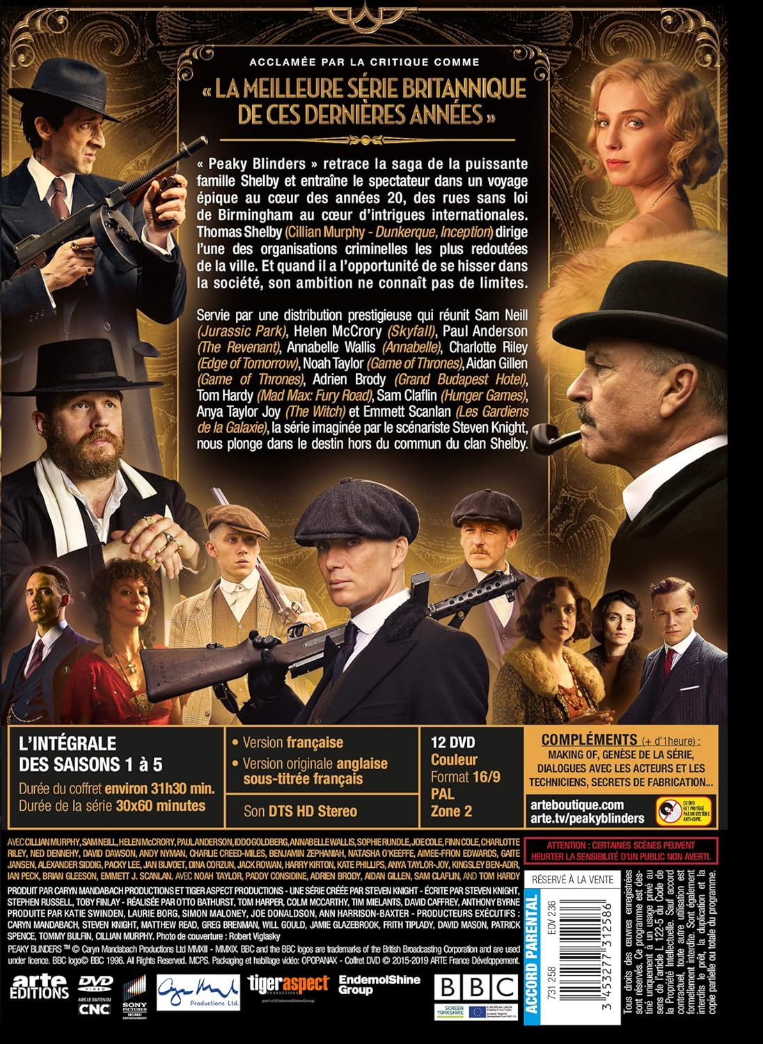 Coffret peaky blinders, saisons 1 à 5