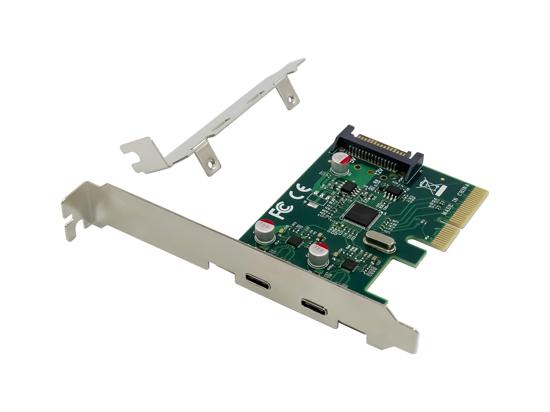 2-Port Usb 3.2 Gen 2 Type-C Pcie Ca