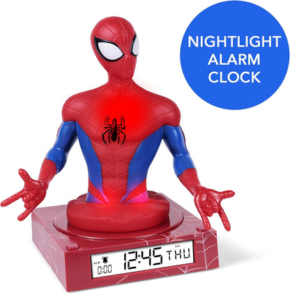 3D Spiderman Digital Nightlight Alarm Clock