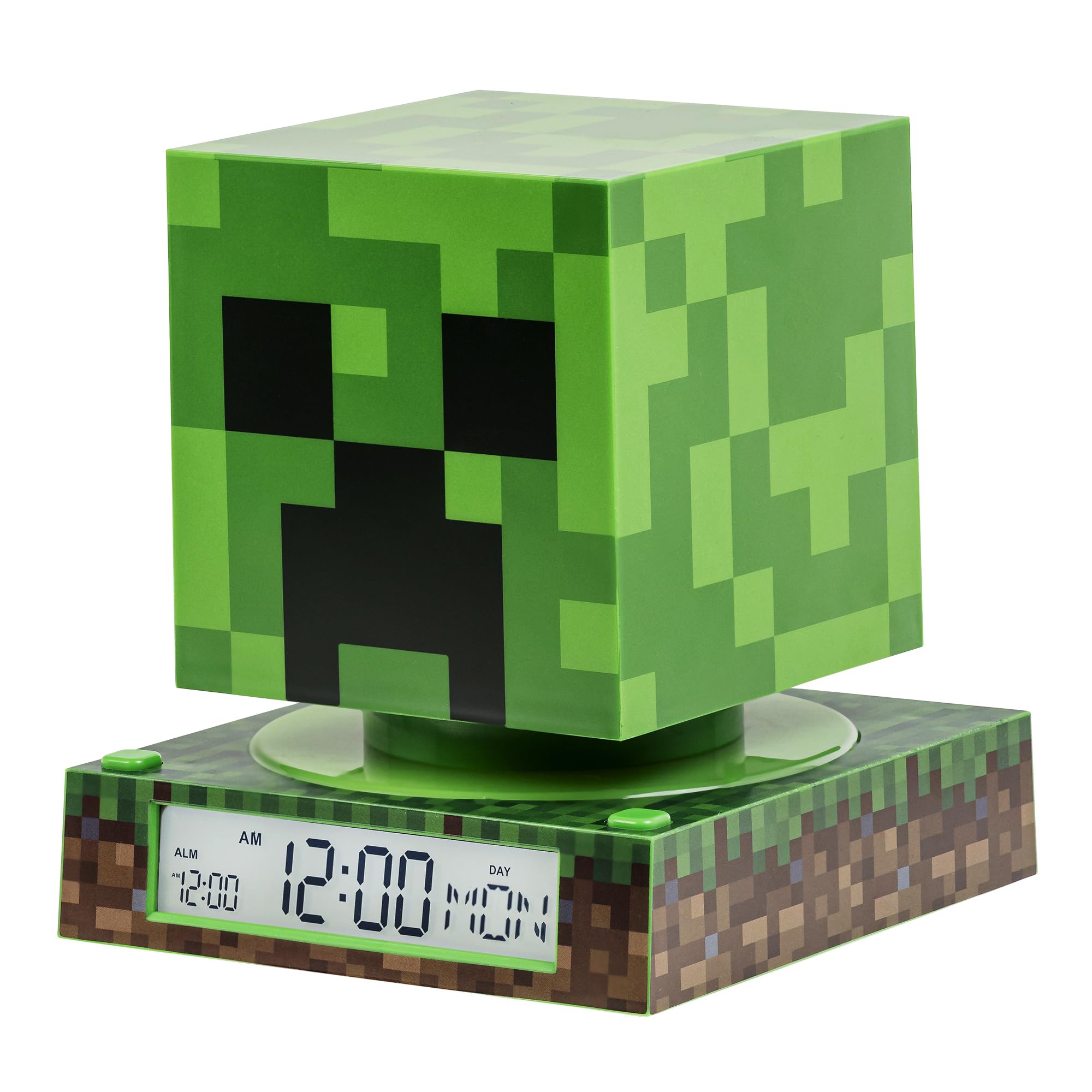 Minecraft Kinder-3D-Creeper, digitales Nachtlicht-Wecker, Schreibtischuhr