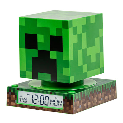 Minecraft Kinder-3D-Creeper, digitales Nachtlicht-Wecker, Schreibtischuhr