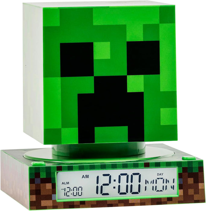 Minecraft Kinder-3D-Creeper, digitales Nachtlicht-Wecker, Schreibtischuhr
