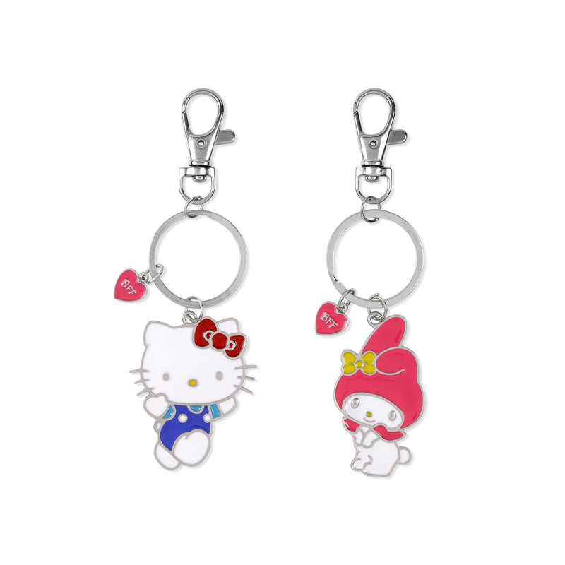Hello Kitty Metal Bff 2 Pcs Keychain Set
