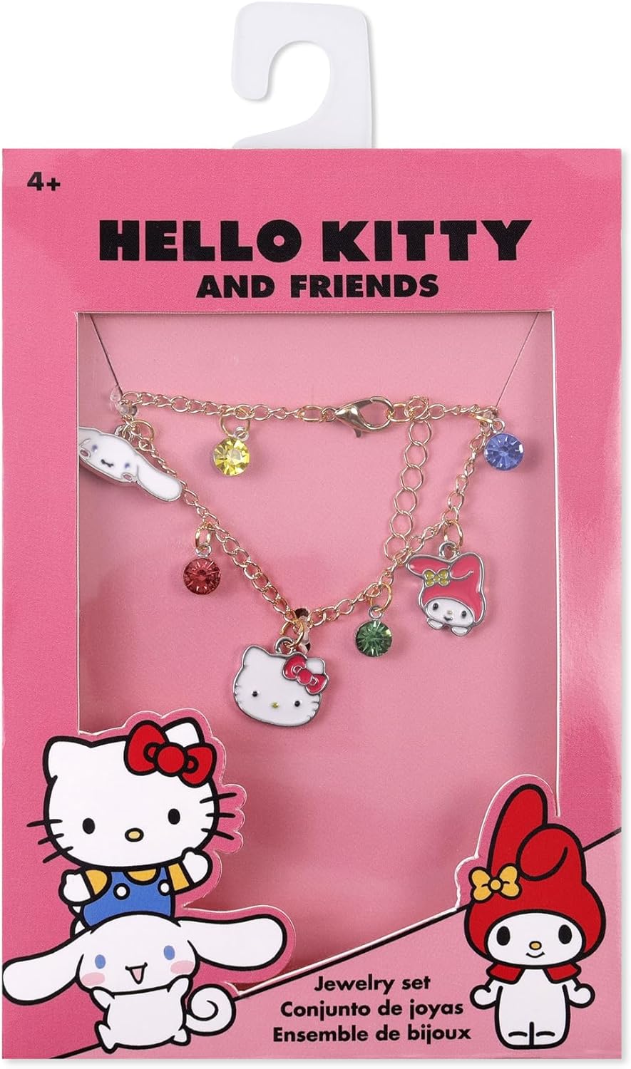 KIDS EUROSWAN Hello Kitty Mädchen-Charm-Kette, verstellbares Armband, Einheitsgröße, Metall, Kein Edelstein