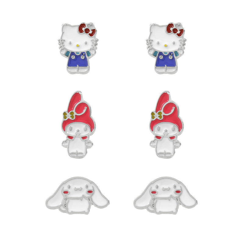 Hello Kitty Girls Mix-and-Match Assorted Stud Earring Set
