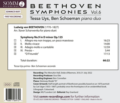 Beethoven: Symphony No. 9: Arr. Xaver Scharwenka for Piano Duet