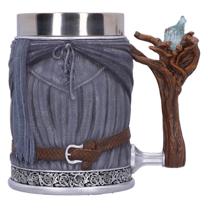 Nemesis Now Lord of the Rings Gandalf The Grey Tankard 15,5 cm, hars, grijs, officieel gelicentieerde Lord of the Rings merchandise, gegoten in de fijnste hars, vakkundig handgeschilderd