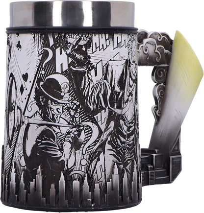 Nemesis Now Batman Super Villains - Jarra de cerveza con diseño de cómic, resina, color negro, taza de cerveza oficial de DC Batman, inserto extraíble de acero inoxidable, fundido en la mejor resina