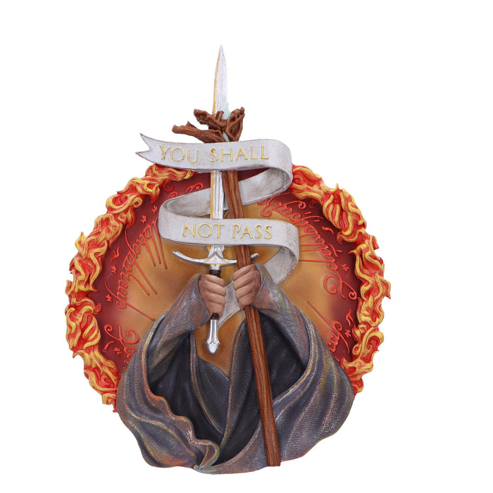 Nemesis Now Lord of the Rings You Shall Not Pass Wall Plaque 30.4cm, Resin, Officially Licensed Lord of the Rings, Gandalf Wall-Mounted Ornament, Cast in the Finest Resin, Expertly Hand-Painted