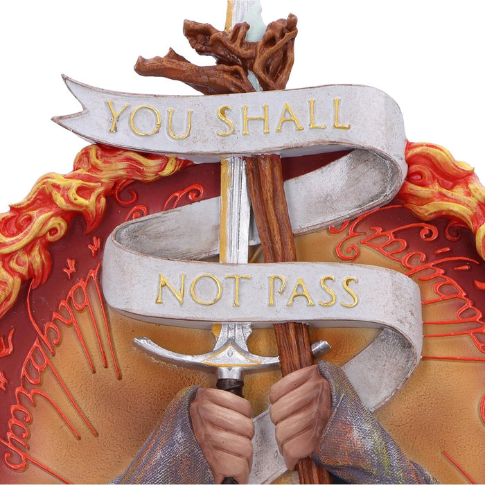 Nemesis Now Lord of the Rings You Shall Not Pass Wall Plaque 30.4cm, Resin, Officially Licensed Lord of the Rings, Gandalf Wall-Mounted Ornament, Cast in the Finest Resin, Expertly Hand-Painted