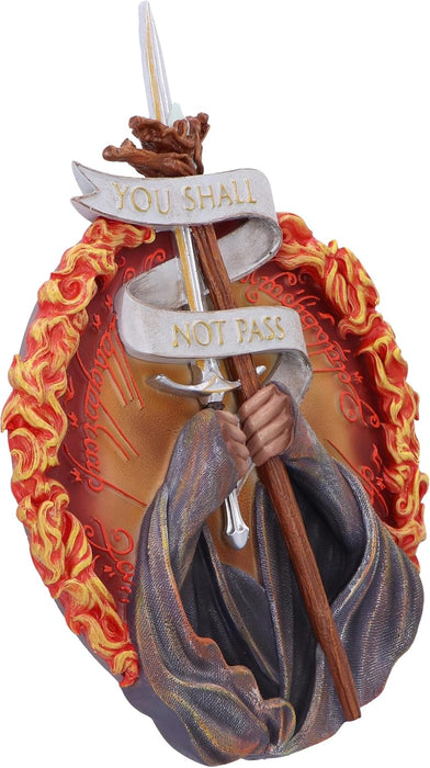 Nemesis Now Lord of the Rings You Shall Not Pass Wall Plaque 30.4cm, Resin, Officially Licensed Lord of the Rings, Gandalf Wall-Mounted Ornament, Cast in the Finest Resin, Expertly Hand-Painted