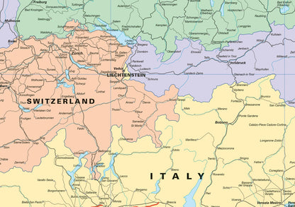 Collins Rail Map of Europe
