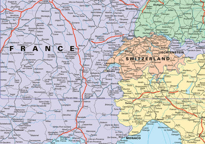 Collins Rail Map of Europe