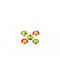 Carnival Toys 242 - Maschera Clown In Plastica Con Capelli Fluo (Assortimento)