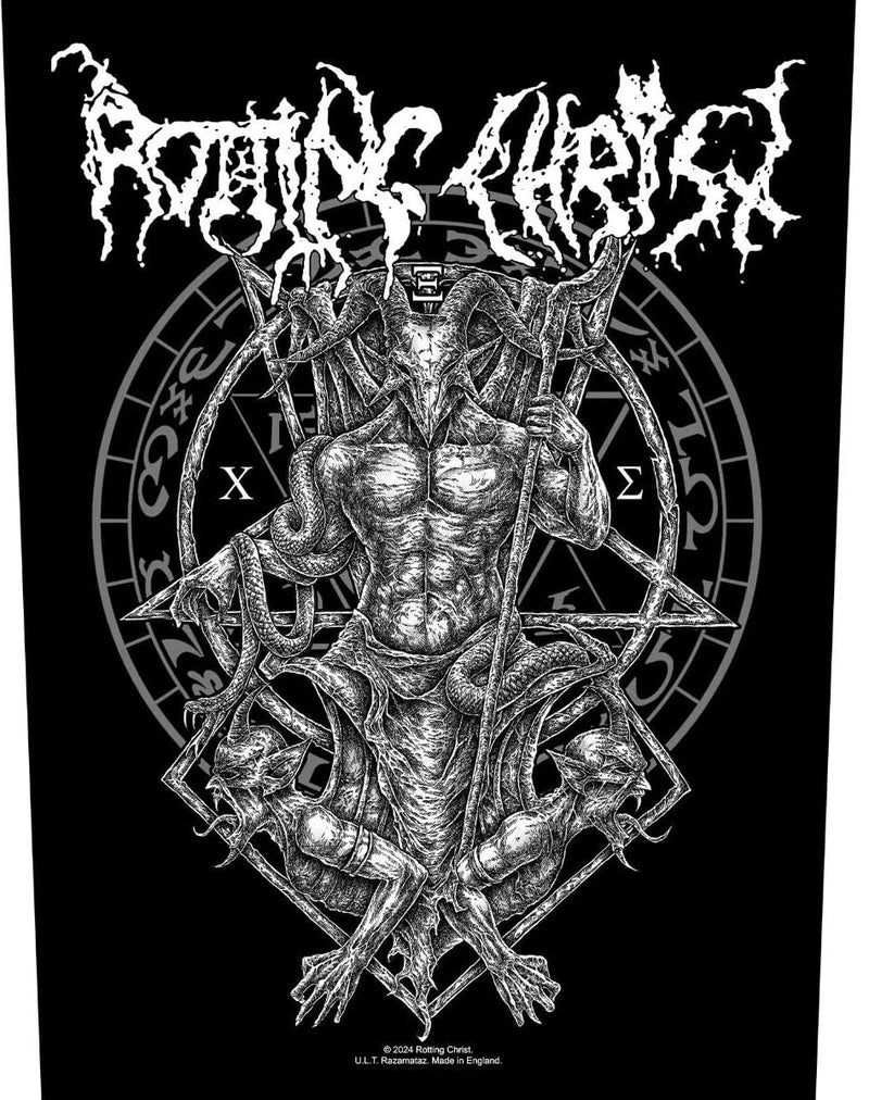 Rotting Christ Back Patch # 3 KHRONOS BAPHOMET 36 x 29 cm