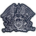 Queen Patch Cut Out Crest Band Logo Official Embroidered woven iron on Taglia unica