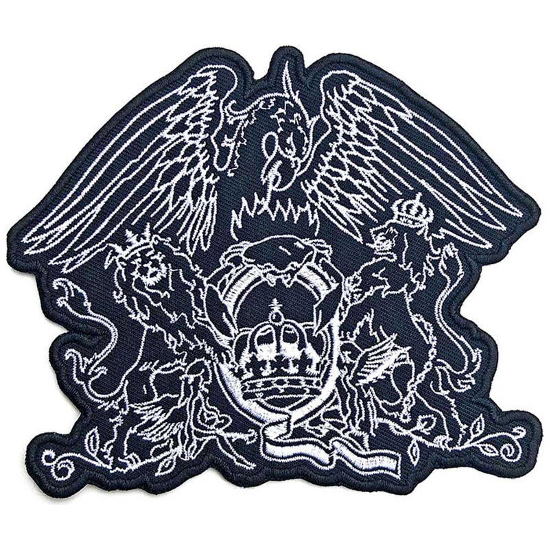 Queen Patch Cut Out Crest Band Logo Official Embroidered woven iron on Taglia unica