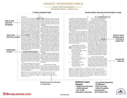 Lsb Giant Print Reference Edition, Hardcover