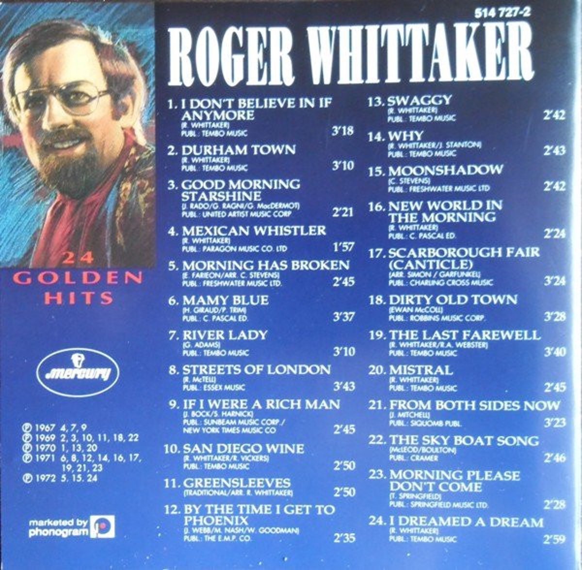 Roger Whittaker - 24 Golden Hits
