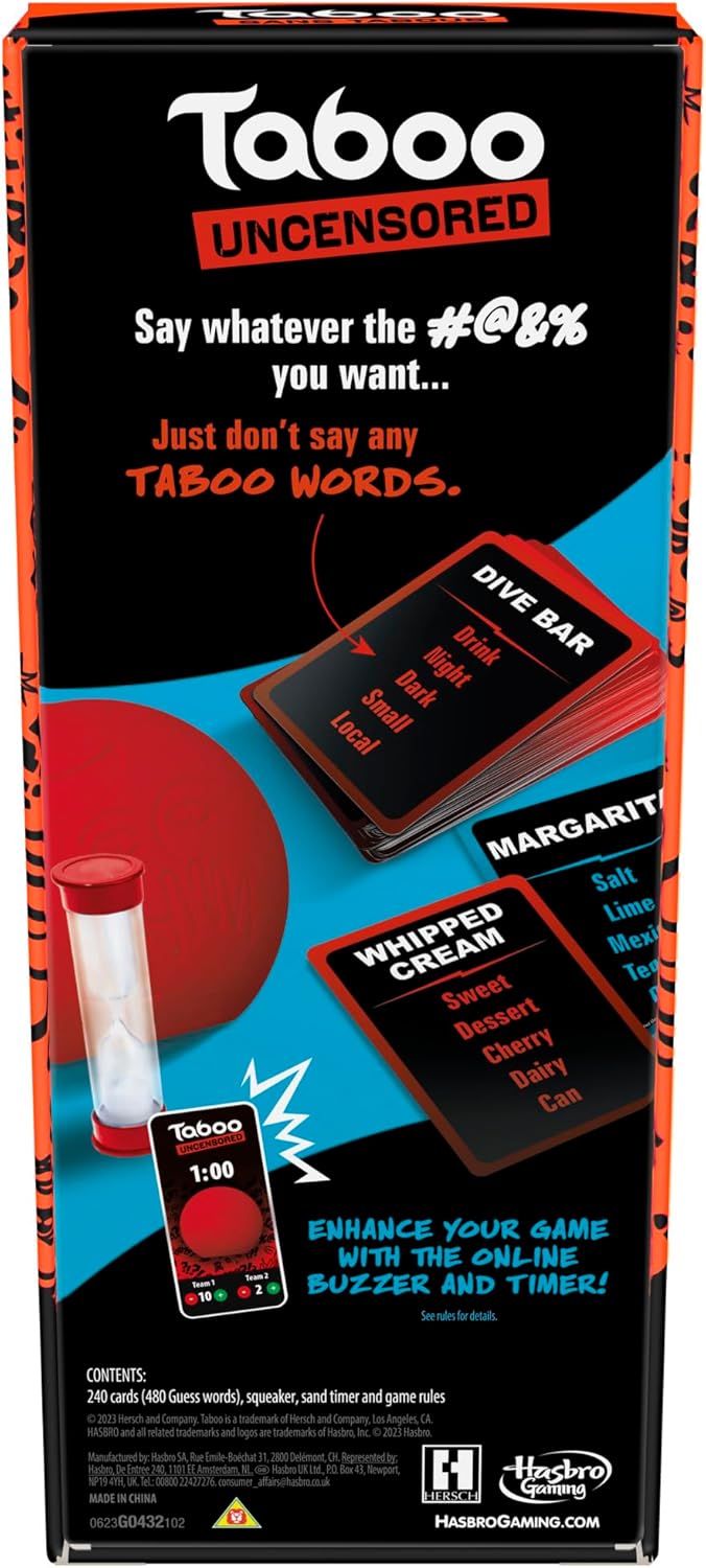 Taboo Uncensored Party Game for Adults Only, Board Games