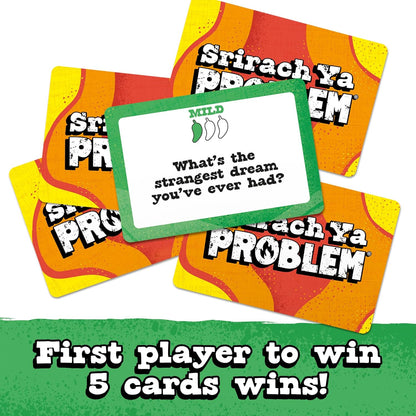 Srirach Ya Problem: The Ultimate Fibbing and Throwing Party Game with 3 spice levels to choose from! For adults, teens, families and kids age 8+, best new board game, for 3+ players