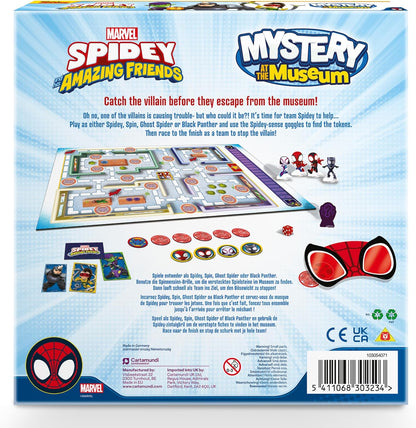 Spidey and Friends Mystery At The Museum, Help Team Spidey Catch The Villain, Fun Game for Marvel Fans, Great Gift, 2-4 Players, Ages 4+ Years