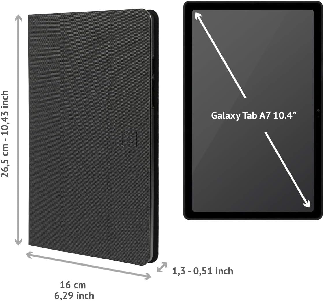 Tucano Gala Custodia Protettiva Rigida per Samsung Galaxy Tab A7 10.4", Alloggio Pennino, Ideale per smartworking