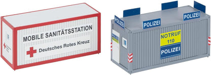 180338 H0 bureaucontainer politie en DRK