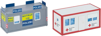 180338 H0 bureaucontainer politie en DRK