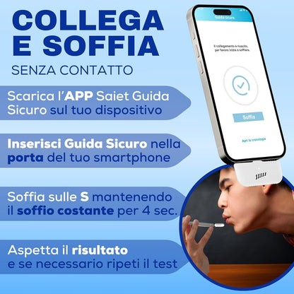 Mini Alcooltest X Smartphone Bianco