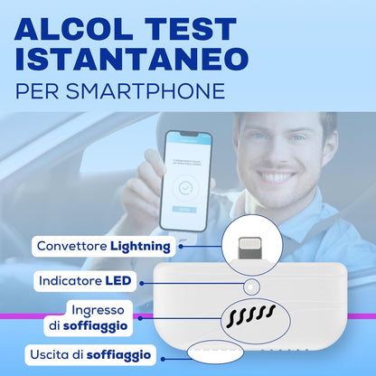 Mini Alcooltest X Smartphone Bianco