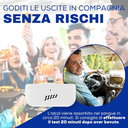 Mini Alcooltest X Smartphone Bianco