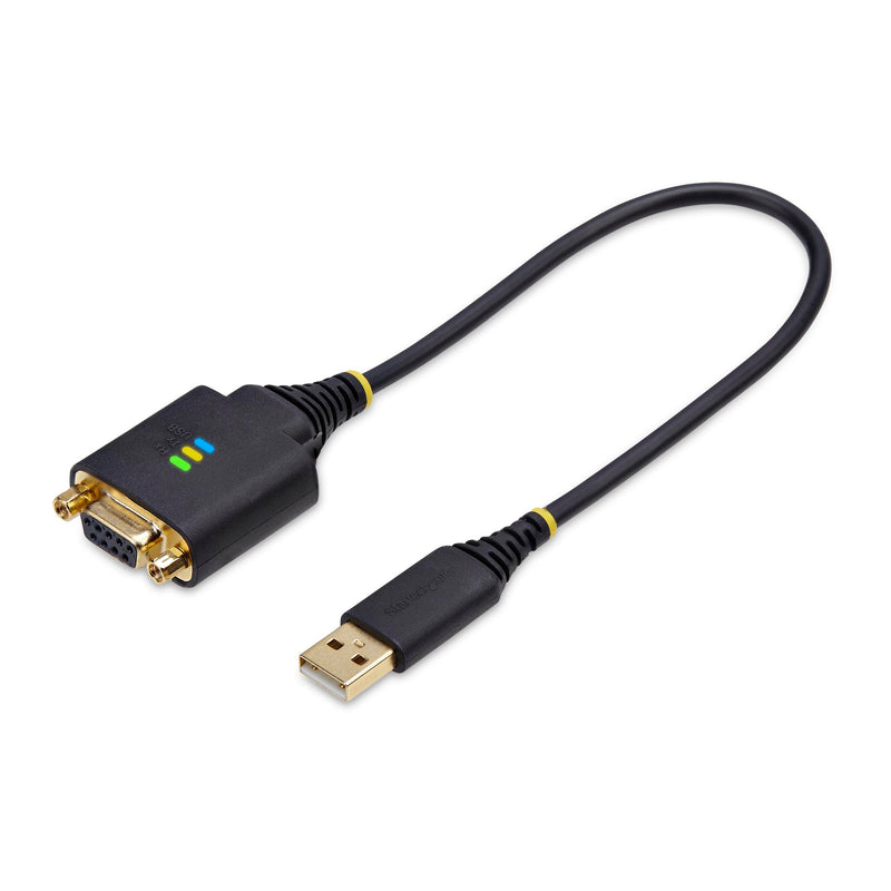 StarTech.com Cable Adaptador USB a Módem Nulo Serie DCE de 30cm - con Retención COM - FTDI - RS232 - Windows/macOS/Linux