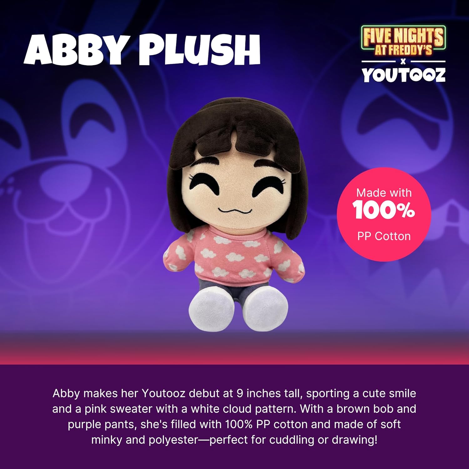 Youtooz Abby Plush 9 Inch FNAF MOVIE Plush, Collectible Stuffed Abby Plush Youtooz Plush from FNAF MOVIE - Youtooz Plush Collection