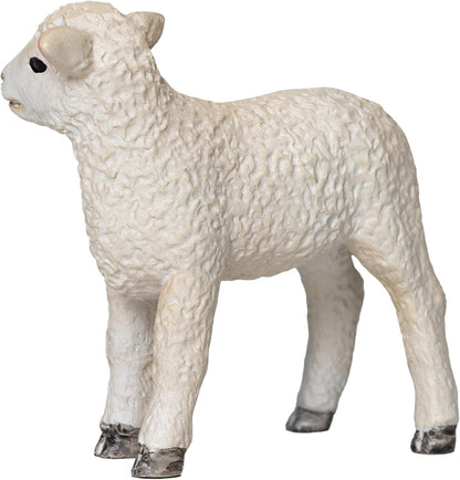MOJO Romney Sheep Lamb Standing Farmlife Farmland Wildlife Animal Model Farm Cute Toy Figure for Play and Collection