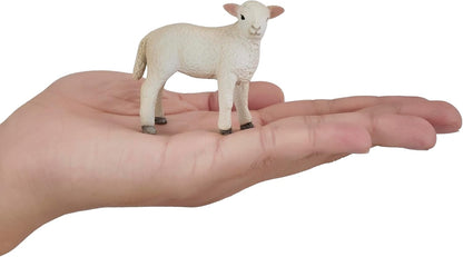 MOJO Romney Sheep Lamb Standing Farmlife Farmland Wildlife Animal Model Farm Cute Toy Figure for Play and Collection