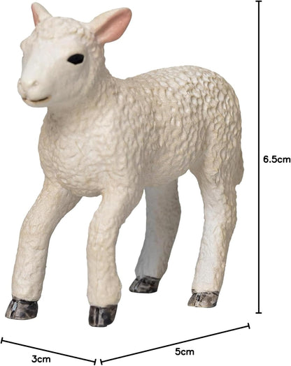 MOJO Romney Sheep Lamb Running Farmlife Farmland Wildlife Animal Model Farm Cute Toy Figure for Play and Collection