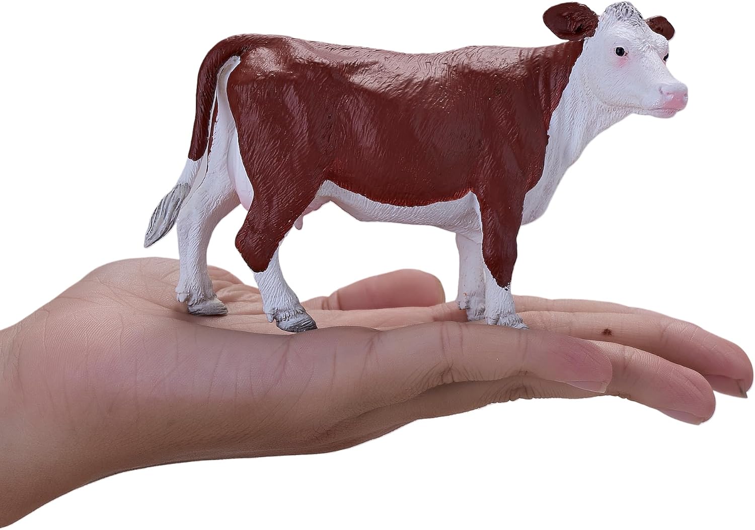 MOJO – Hereford Cow | Hand-Painted Toy Figure | Farm Animals Collection | True to Life & Highly Detailed | Designed in UK
