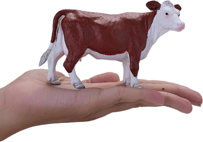 MOJO – Hereford Cow | Hand-Painted Toy Figure | Farm Animals Collection | True to Life & Highly Detailed | Designed in UK
