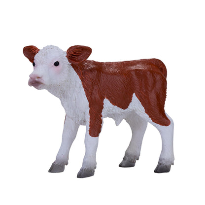 MOJO – Hereford Calf | Hand-Painted Toy Figure | Farm Animals Collection | True to Life & Highly Detailed | Designed in UK