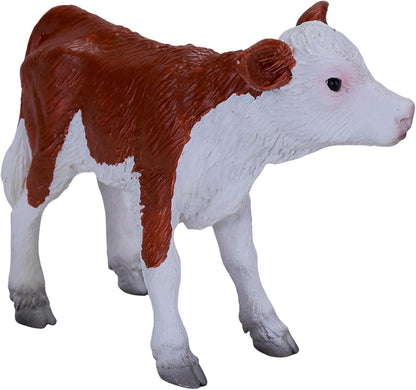 MOJO – Hereford Calf | Hand-Painted Toy Figure | Farm Animals Collection | True to Life & Highly Detailed | Designed in UK