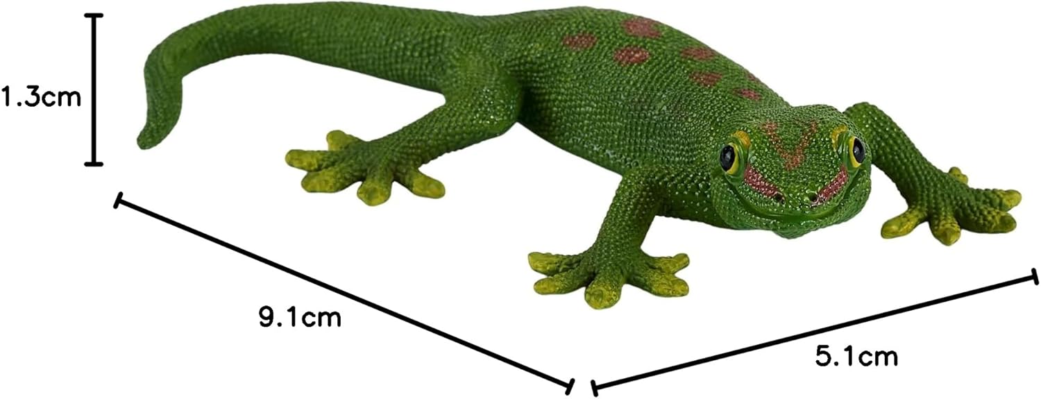 MOJO – Green Gecko | Hand-Painted Toy Figure | Wildlife Collection | True to Life & Highly Detailed | Designed in UK