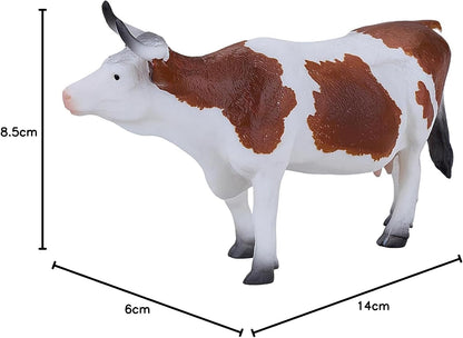 MOJO Simmental Cow Farm Animal Model Toy Figure