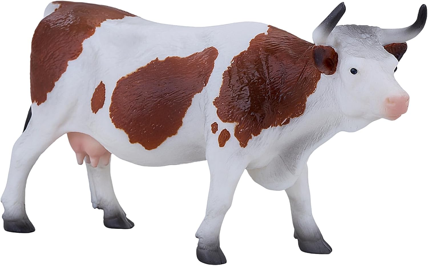 MOJO Simmental Cow Farm Animal Model Toy Figure
