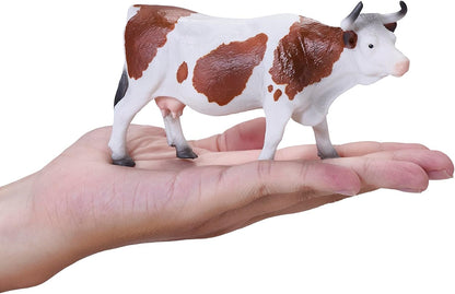 MOJO Simmental Cow Farm Animal Model Toy Figure