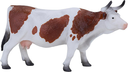 MOJO Simmental Cow Farm Animal Model Toy Figure