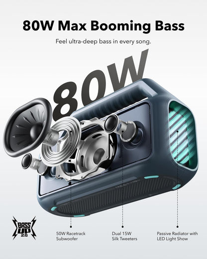 Anker - Soundcore Boom 2 B2C - Vibrant Sound In Striking Blue