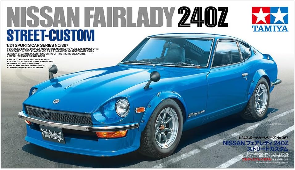 TAMIYA 24367 1:24 Nissan Fairlady 240Z Street Custom - Model Building, Plastic Kit, Hobby, Crafts, Gluing, Model Kit, Model, Plastic Model Making