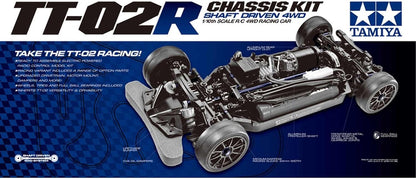 TAMIYA 47326-000 47326 47326-1:10 RC TT-02R Kit, Remote Controlled Car/Vehicle, Model Building, Kit, Chassis, Hobby, Black